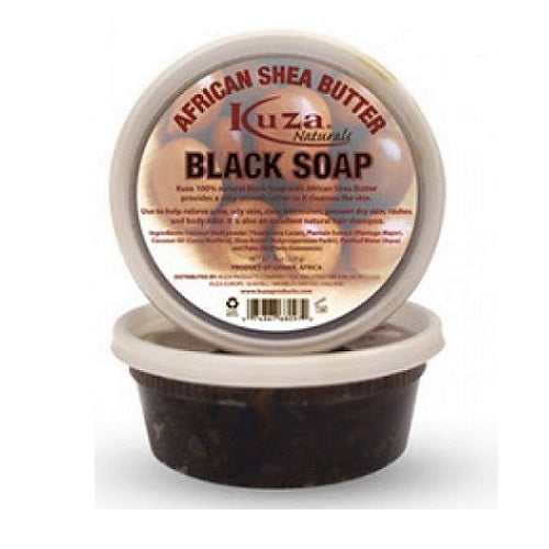 KUZA AFRICAN SHEA BUTTER BLACK SOAP 8OZ