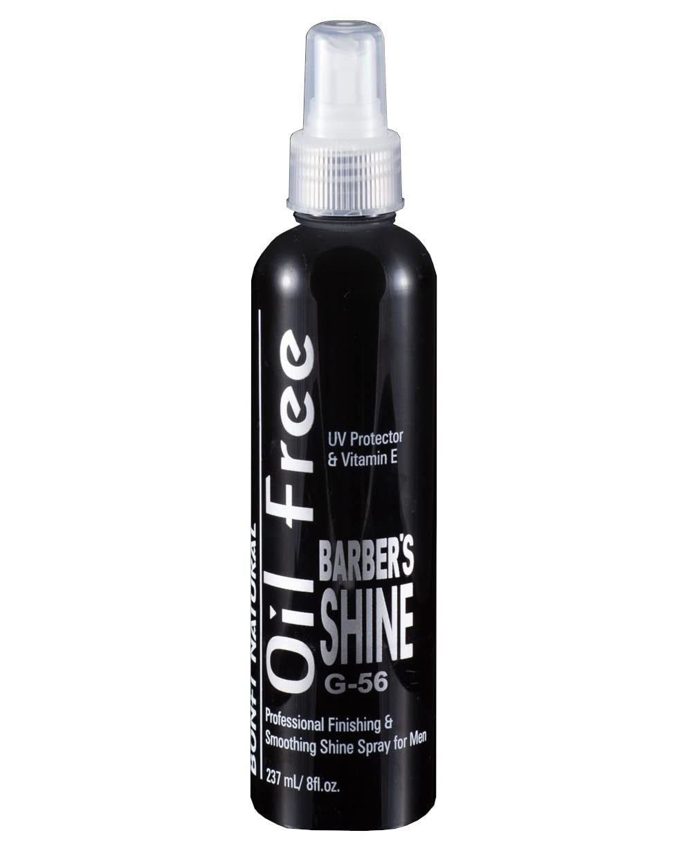 BONFI NATURAL OIL FREE BARBER'S SHINE G-56 PRO FINISHING & SMOOTHING SPRAY 8OZ