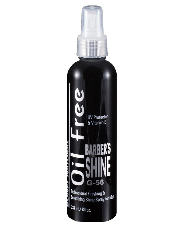BONFI NATURAL OIL FREE BARBER'S SHINE G-56 PRO FINISHING & SMOOTHING SPRAY 8OZ