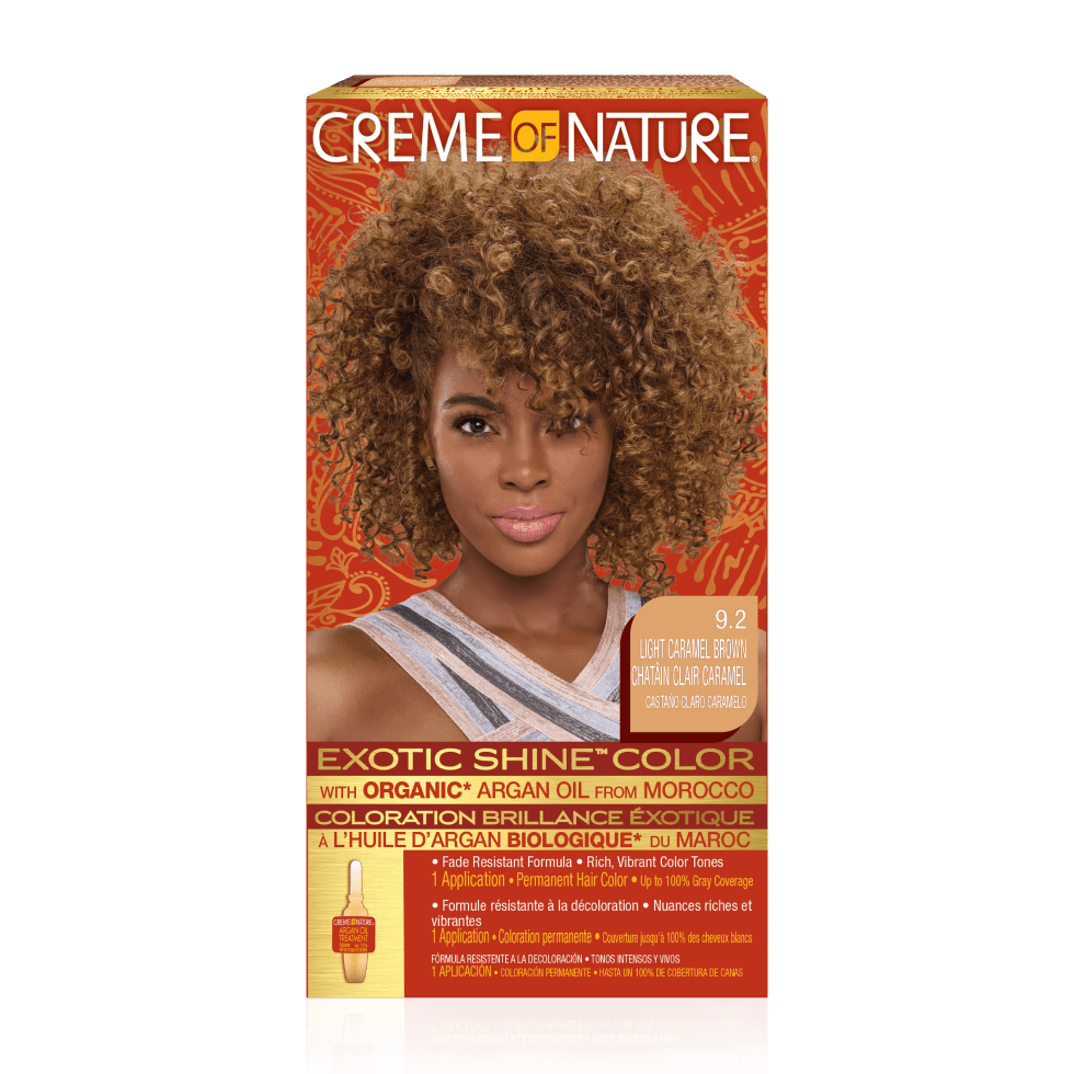 CREME OF NATURE EXOTIC SHINE COLOR - 9.2 LIGHT CARMEL BROWN