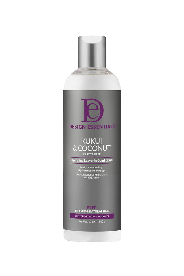 DESIGN ESSENTIALS KUKUI & COCONUT SULFATE FREE HYDRATING LEAVE IN CONDITIONER 12OZ