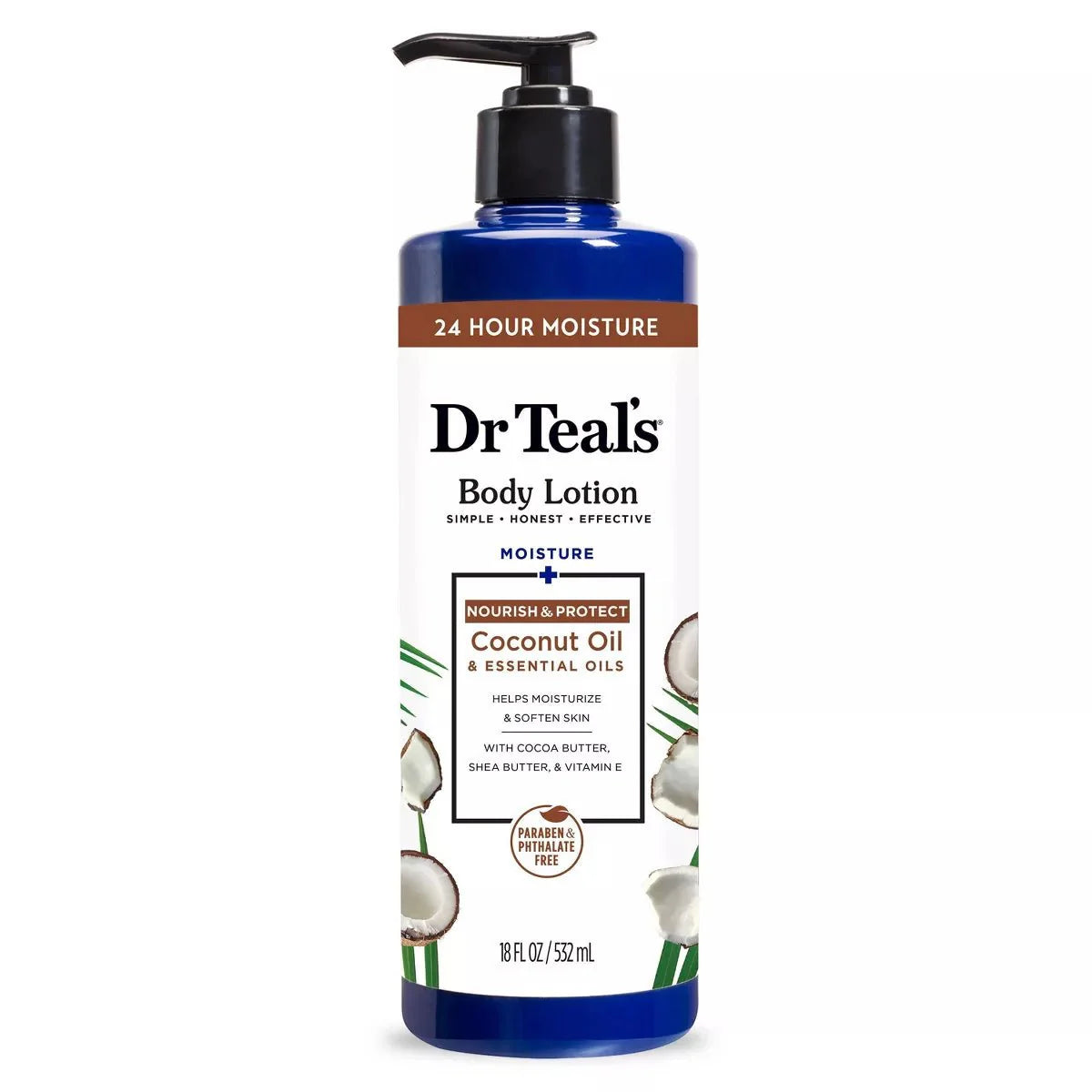 DR TEAL'S BODY LOTION COCONUT OIL 18 OZ