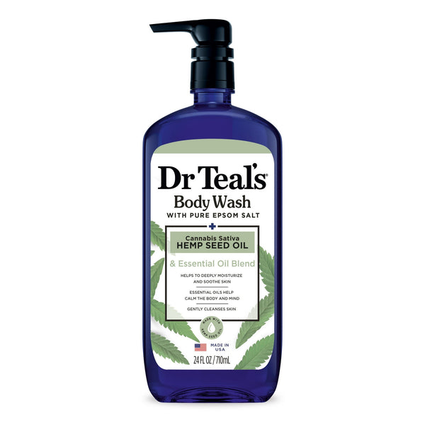 DR TEAL'S BODY WASH HEMP SEED OIL 24 OZ